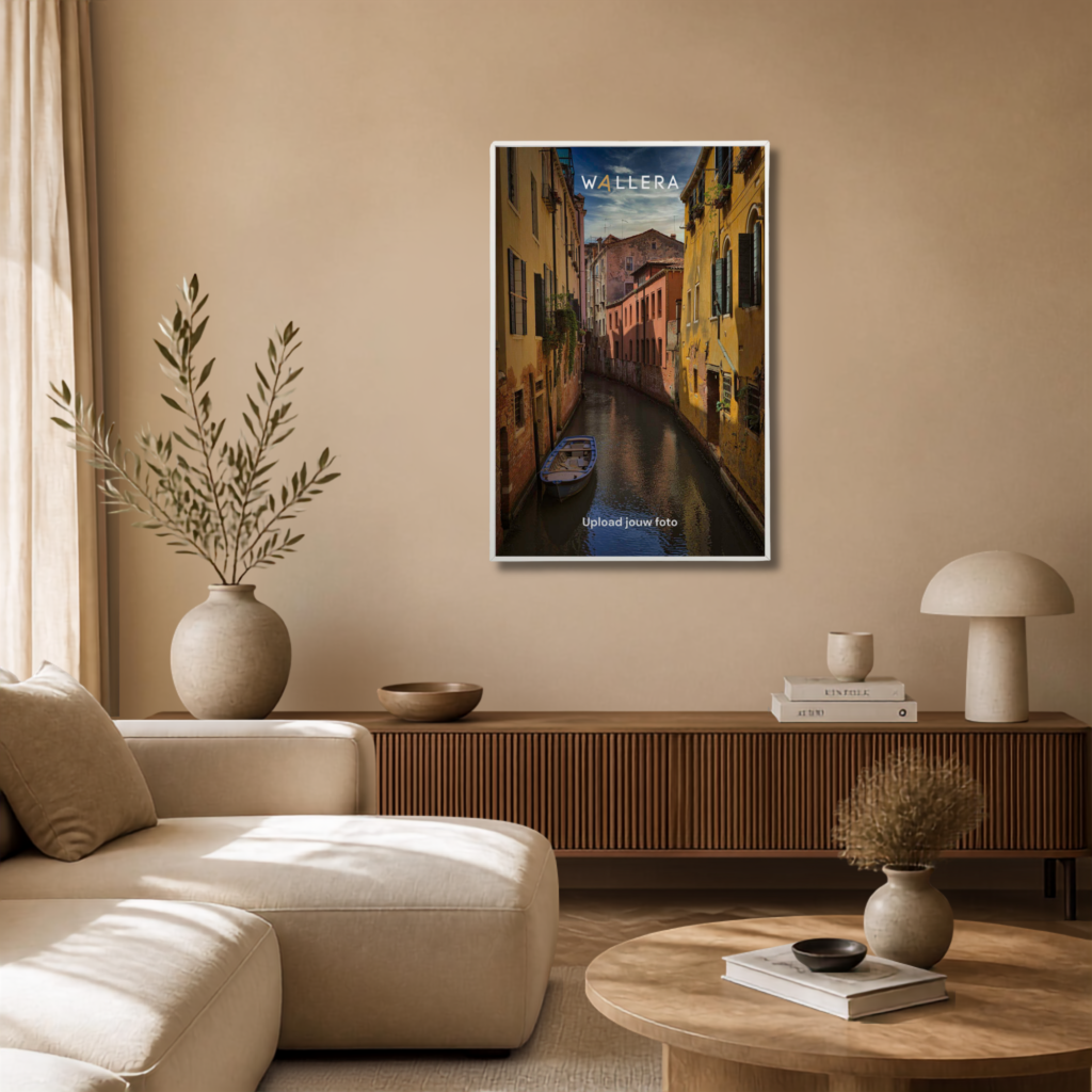 akoestisch fotopaneel in woonkamer