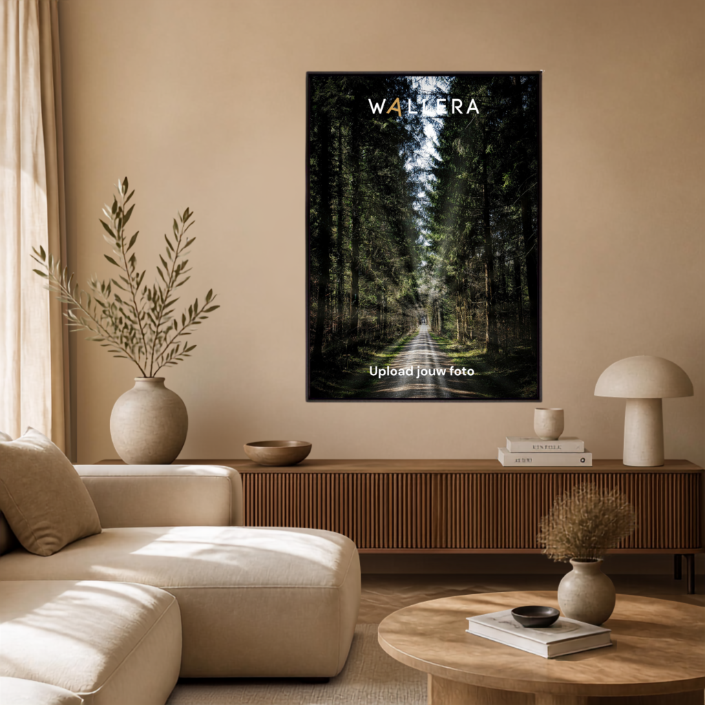 canvas met baklijst woonkamer